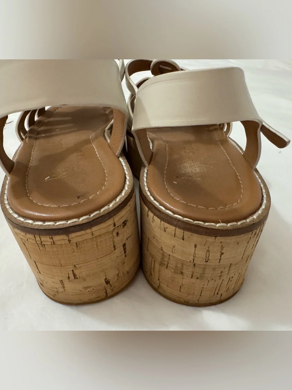 Kate Spade New York Mabel Platform Parchment Leather Sandals 7